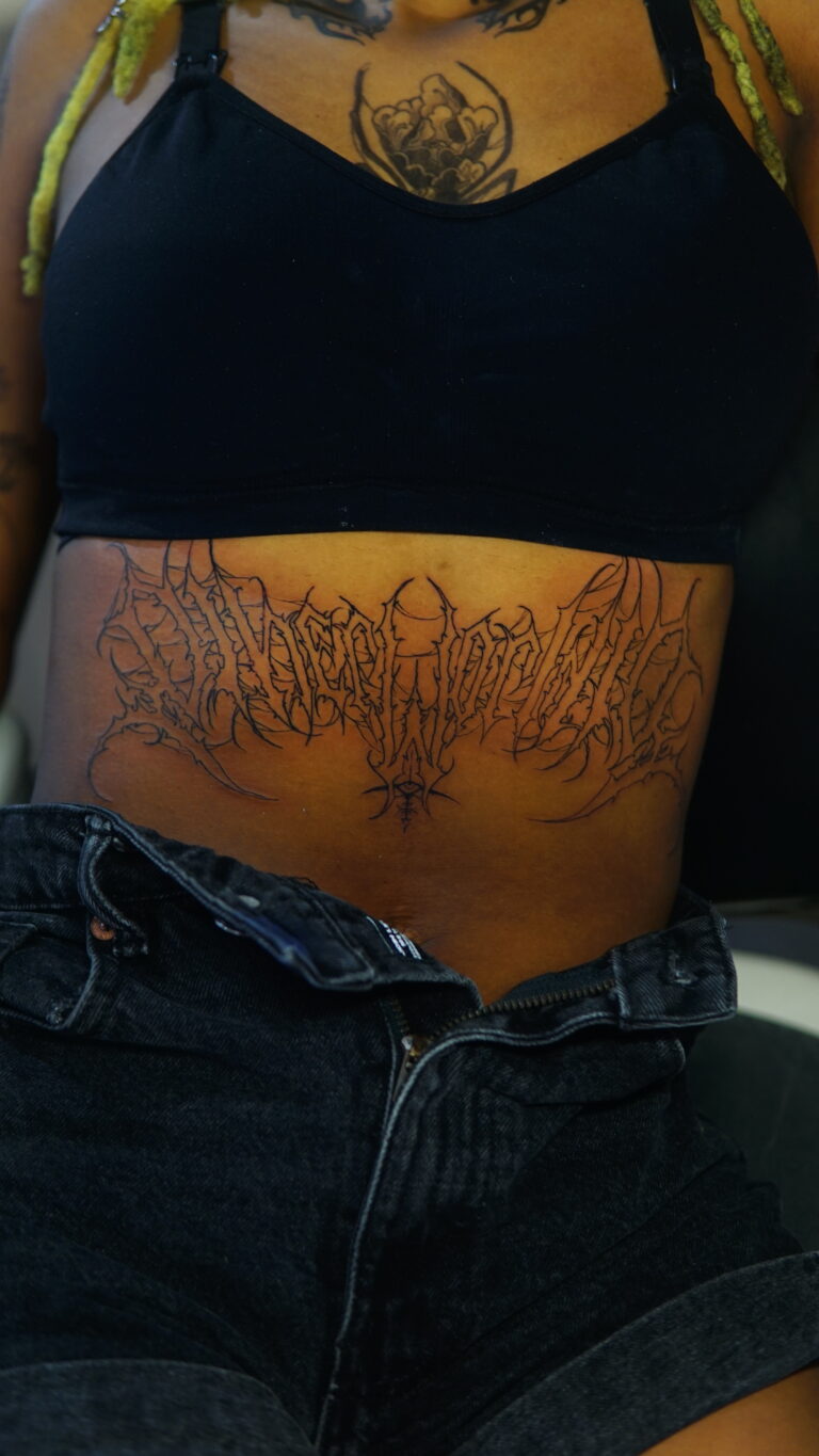 Lettering Tattoo by AL Razor